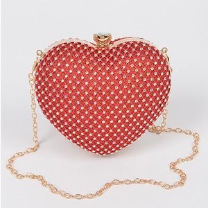 ‼️ MUST GO NEW Rhinestone Heart Clutch